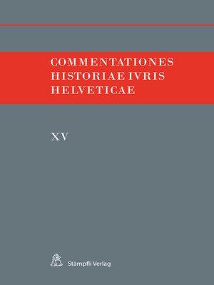 cover image of Commentationes Historiae Iuris Helveticae